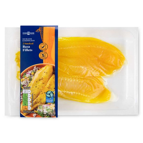 The Fishmonger Smoked Basa Fillets 240g/2 Pack