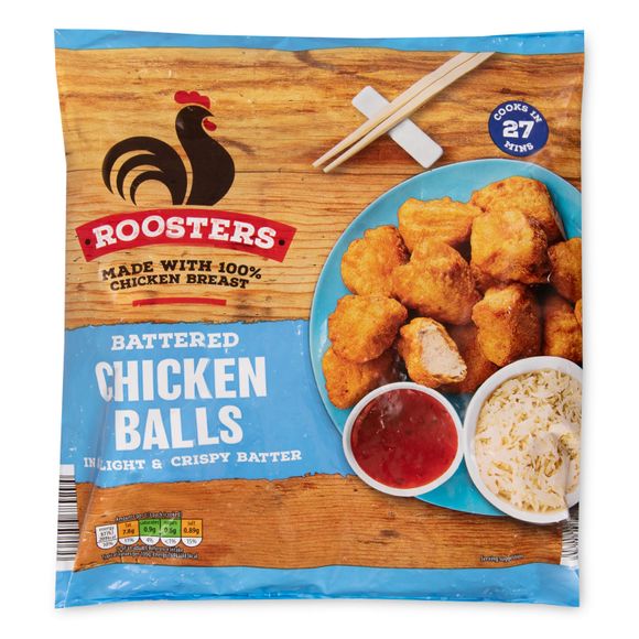 Roosters Battered Chicken Balls In A Light & Crispy Batter 380g