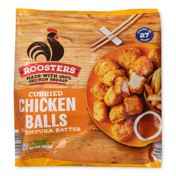 Roosters Curried Chicken Balls In Tempura Batter 380g