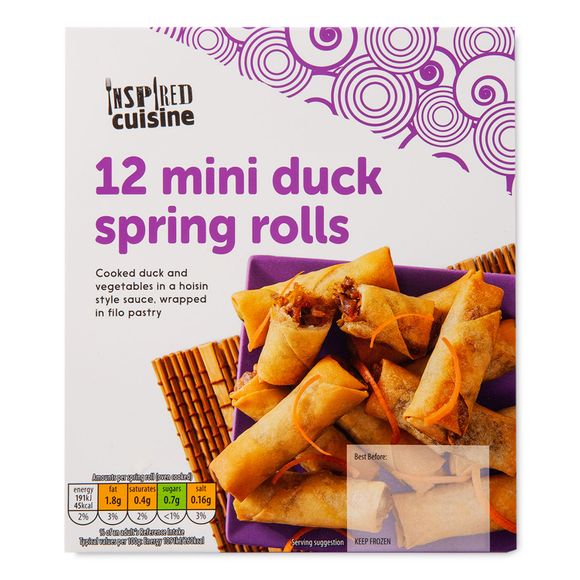 Inspired Cuisine Duck Spring Rolls 216g/12 Pack