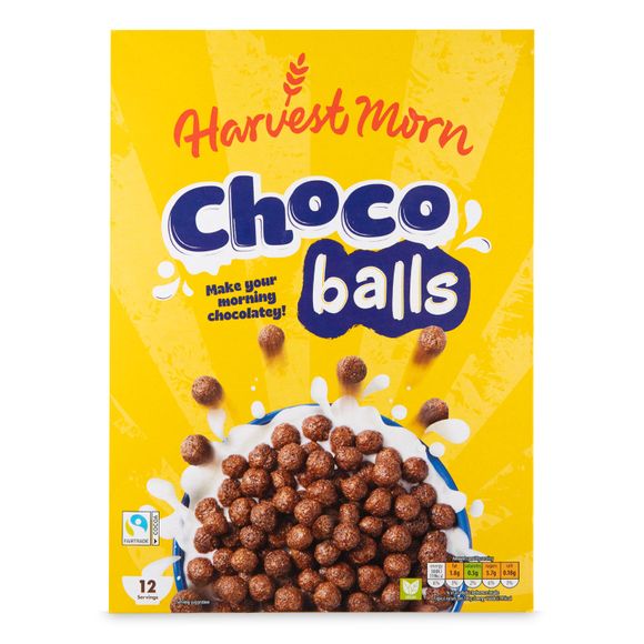 Harvest Morn Chocolate Flavoured Crispy Cereal Balls 375g