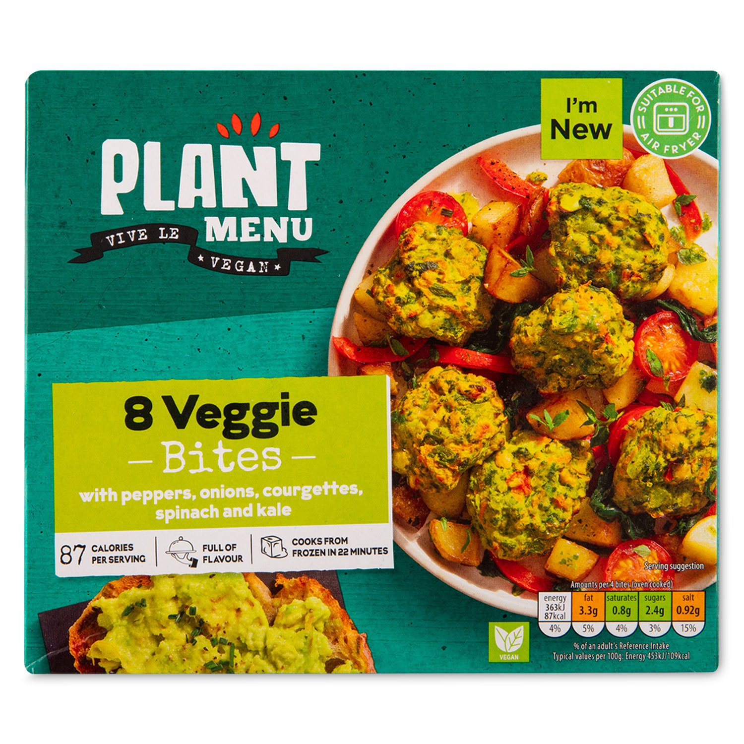 Plant Menu Veggie Bites 160g/8 Pack