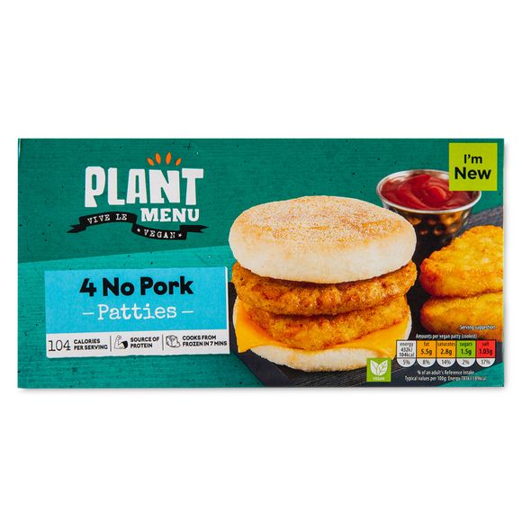 Plant Menu No Pork Patties 228g/4 Pack