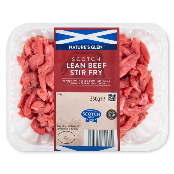 Nature's Glen Scotch Lean Beef Stir Fry 350g