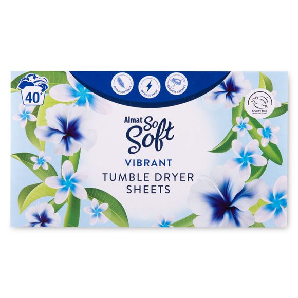 Almat So Soft Vibrant Tumble Dryer Sheets 40 Pack