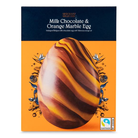 Specially Selected Milk Chocolate & Orange Marble Egg 240g