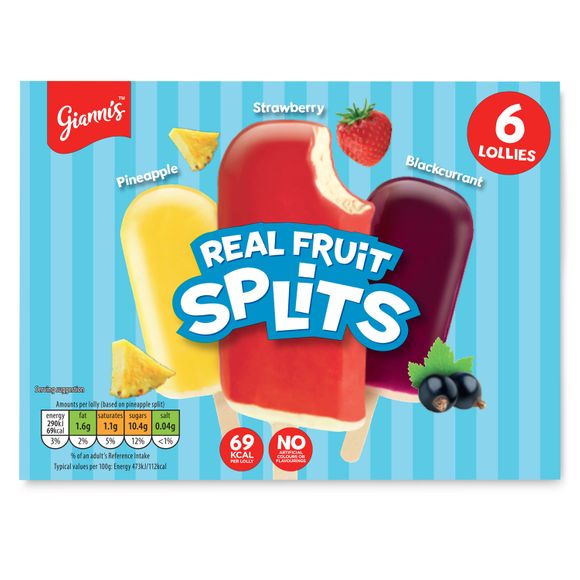 Gianni's Real Fruit Splits 6x73ml