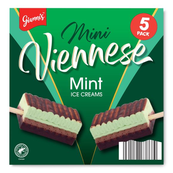 Gianni's Mini Viennese Mint Ice Creams 5x57ml