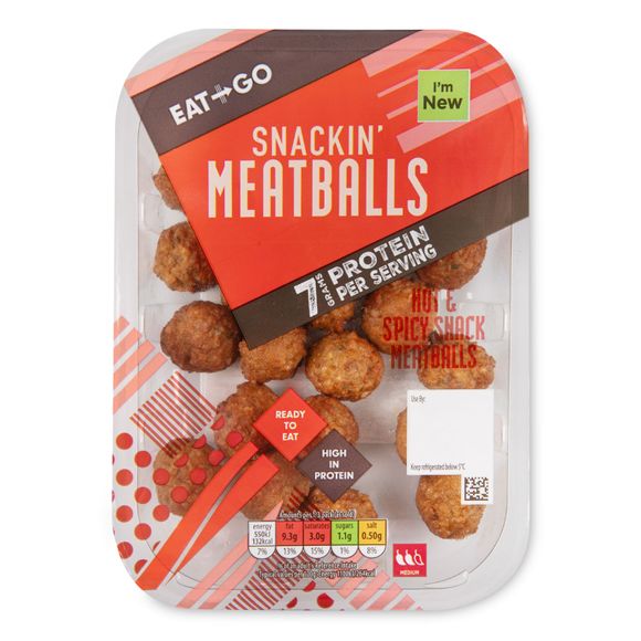 Eat & Go Snackin' Hot & Spicy Meatballs 150g