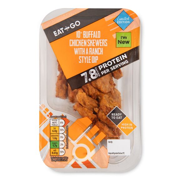 Eat & Go Buffalo Chicken Skewers 105g/10 Pack