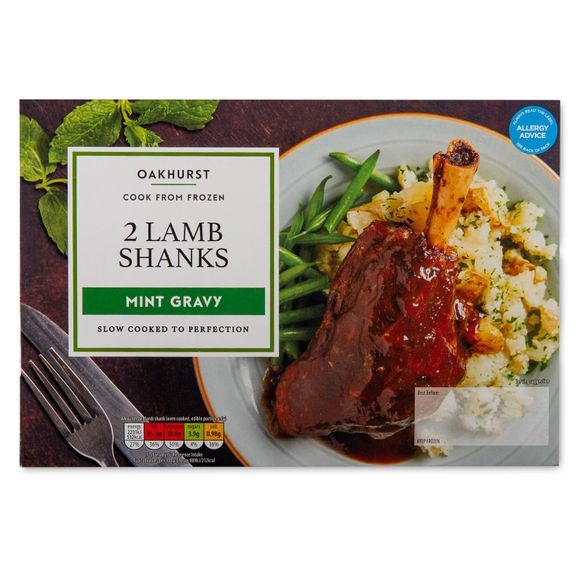 Oakhurst Slow Cooked Lamb Shanks In Mint Gravy 860g