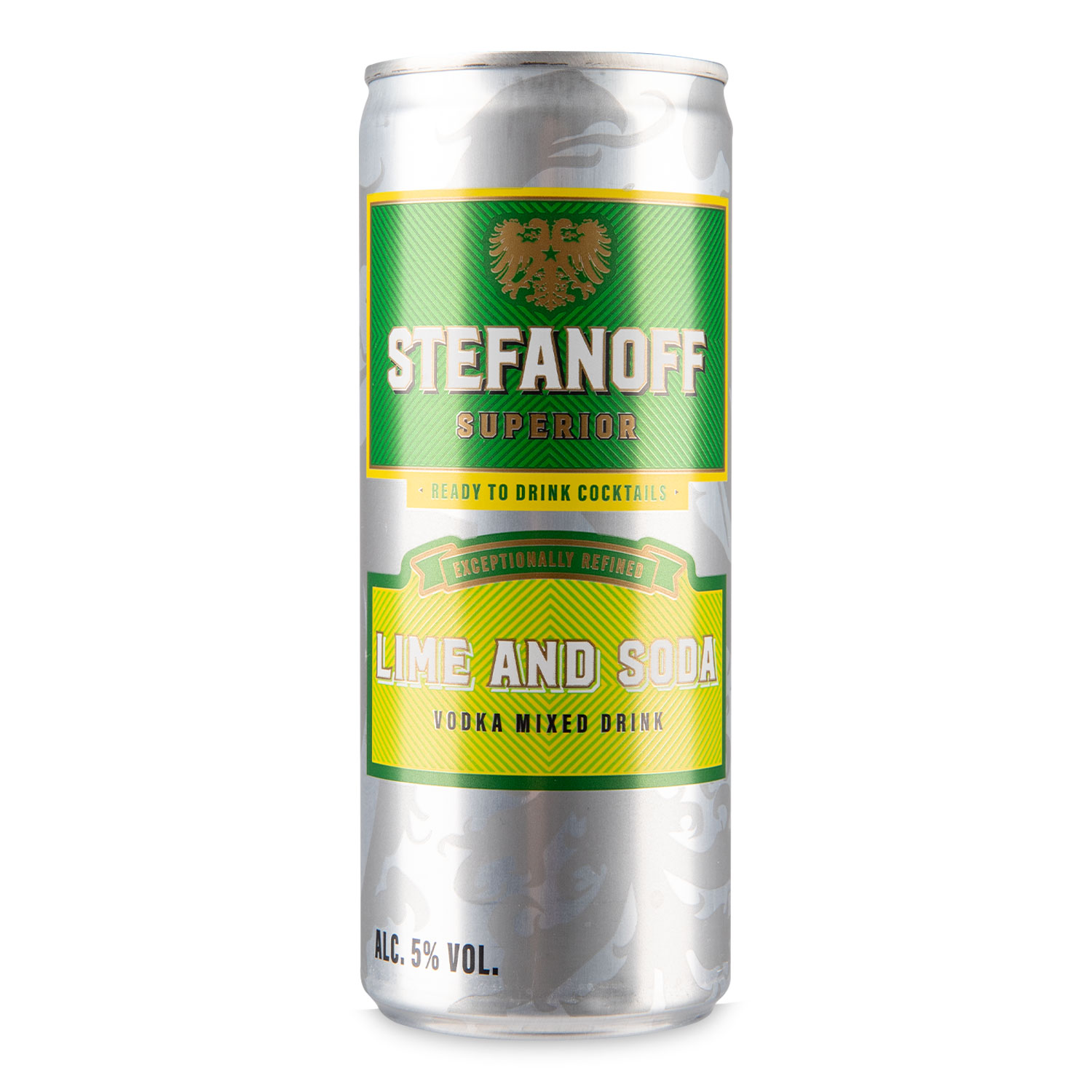 Stefanoff Lime & Soda Vodka Mixed Drink 250ml