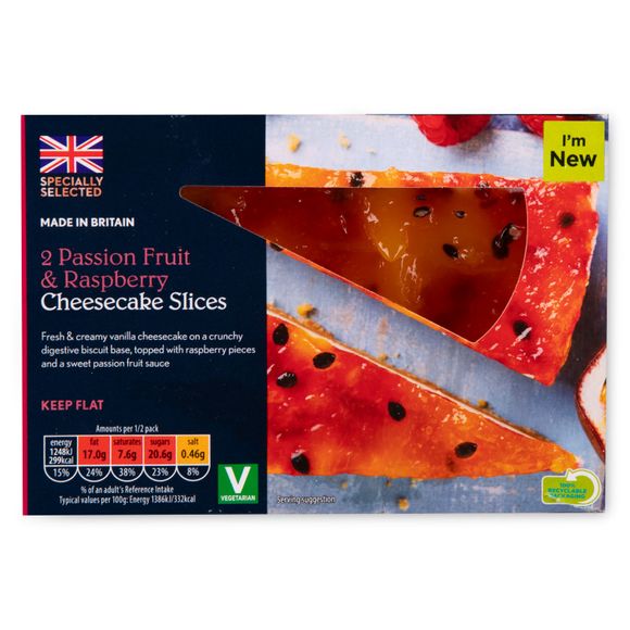 Specially Selected Passion Fruit & Raspberry Cheesecake Slices 2x90g