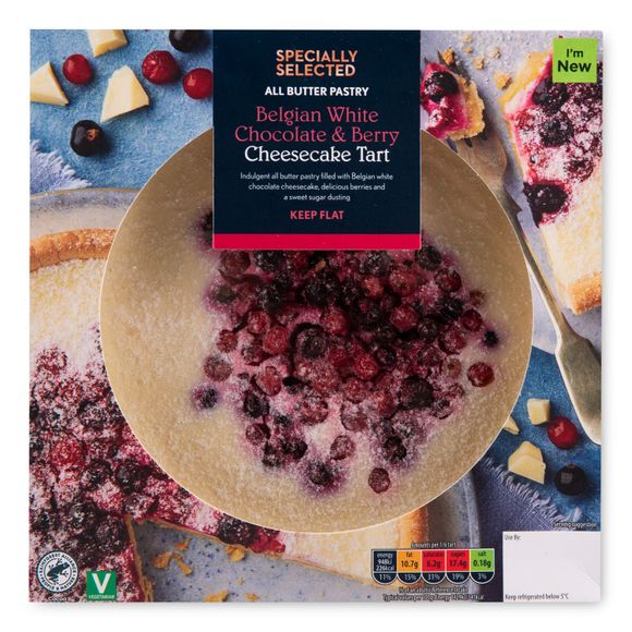 Specially Selected Belgian White Chocolate & Berry Cheesecake Tart 398g