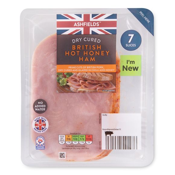 Ashfields British Dry Cured Hot Honey Ham 120g