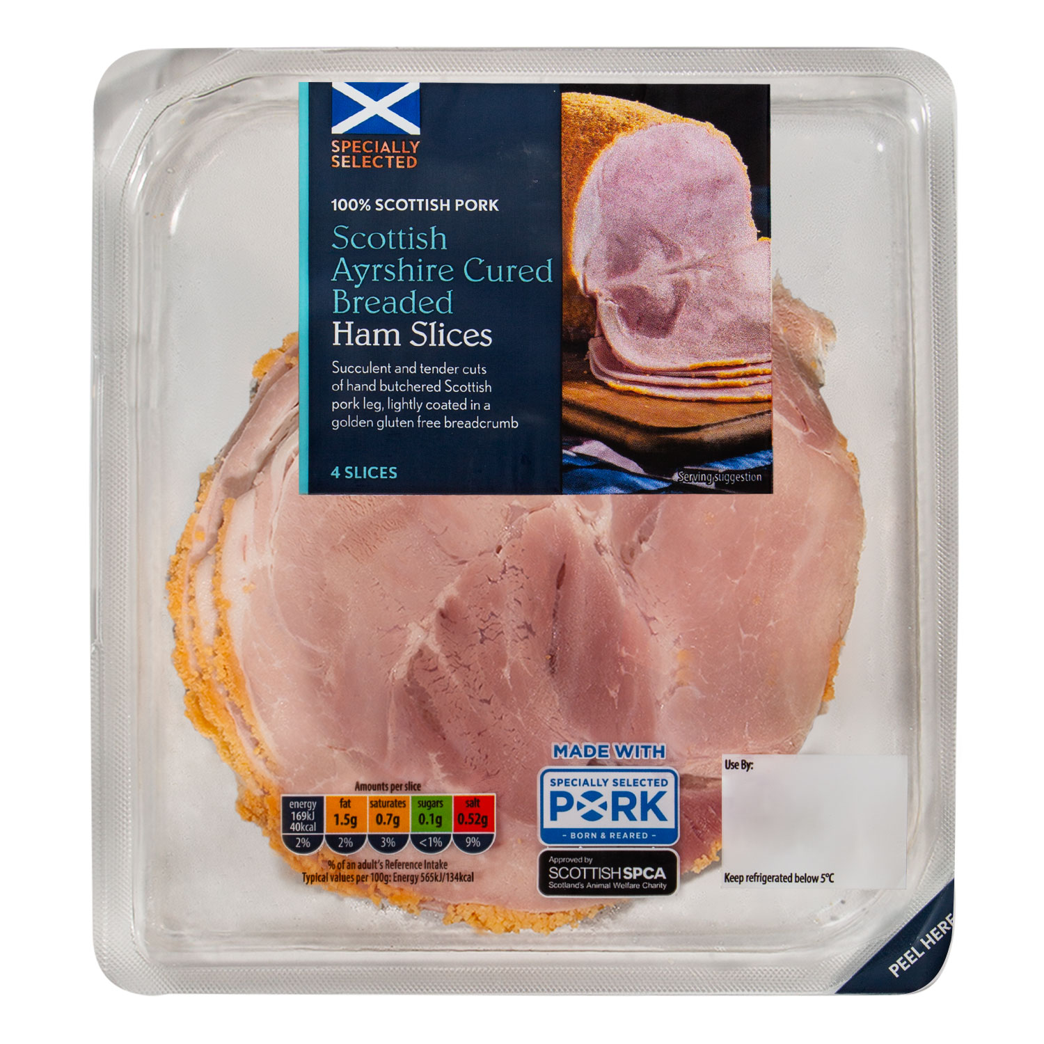 Specially Selected Scottish Ayrshire Cured Breaded Ham Slices 120g