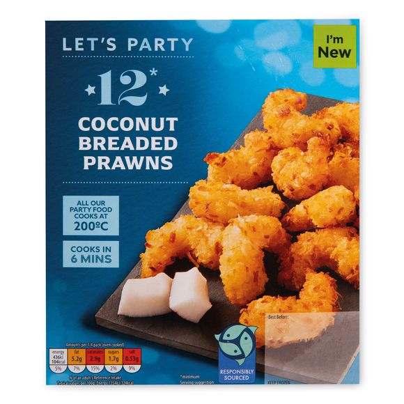 Let's Party Coconut Breaded Prawns 132g/12 Pack*