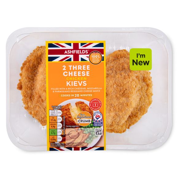 Ashfields Three Cheese Chicken Kievs 260g/2 Pack