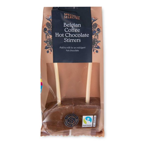 Specially Selected Belgian Hot Chocolate Stirrers With Coffee Flavour 60g