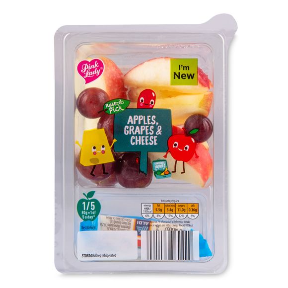 Nature's Pick Apples, Grapes & Cheese 105g