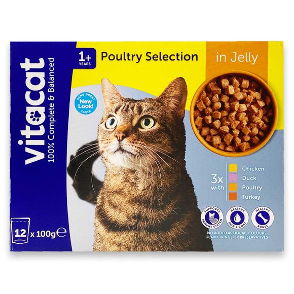 Vitacat Poultry Selection In Jelly Cat Food 12x100g