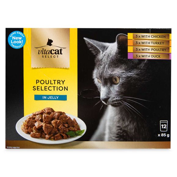 Vitacat Select With Chicken In Jelly Cat Food Pouches 12x85g