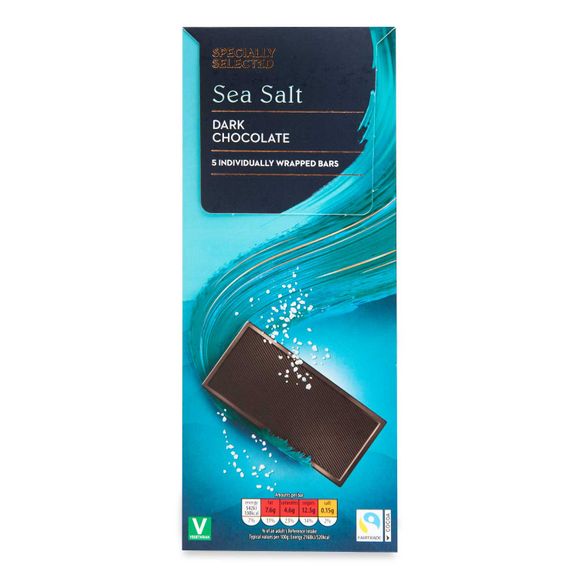 Specially Selected Sea Salt Dark Chocolate 5x25g