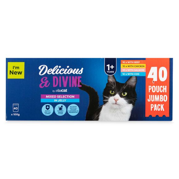 Vitacat Mixed Fish & Poultry Selection In Jelly Senior Cat Food 40x100g