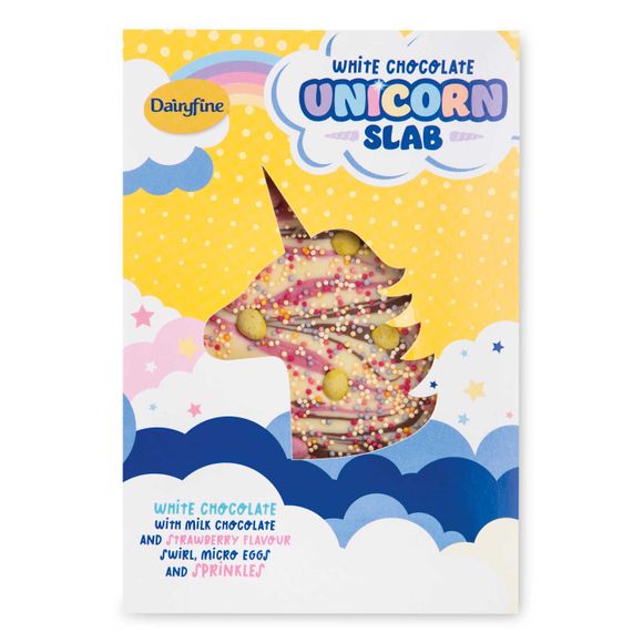 Dairyfine White Chocolate Unicorn Slab 130g