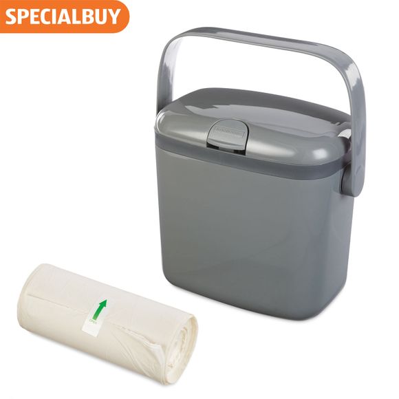 Easy Home Grey Compost Caddy