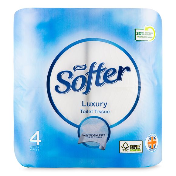 Saxon Softer Luxury Toilet Tissue 4 Pack