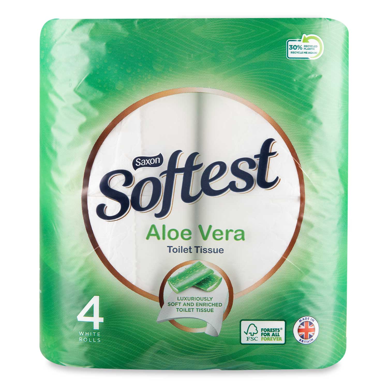 Saxon Aloe Vera 3 Ply Toilet Tissue 4 Pack