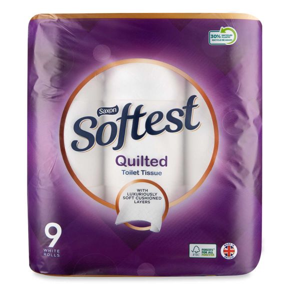 Saxon Quilted 3 Ply Toilet Tissue 9 Pack
