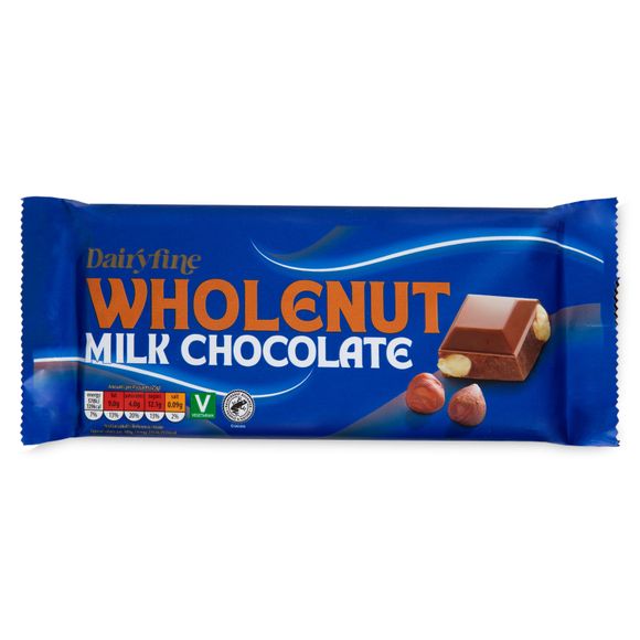 Dairyfine Wholenut Milk Chocolate 200g