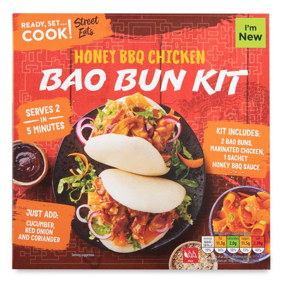 Ready, Set…Cook! Honey BBQ Chicken Bao Bun Kit 414g