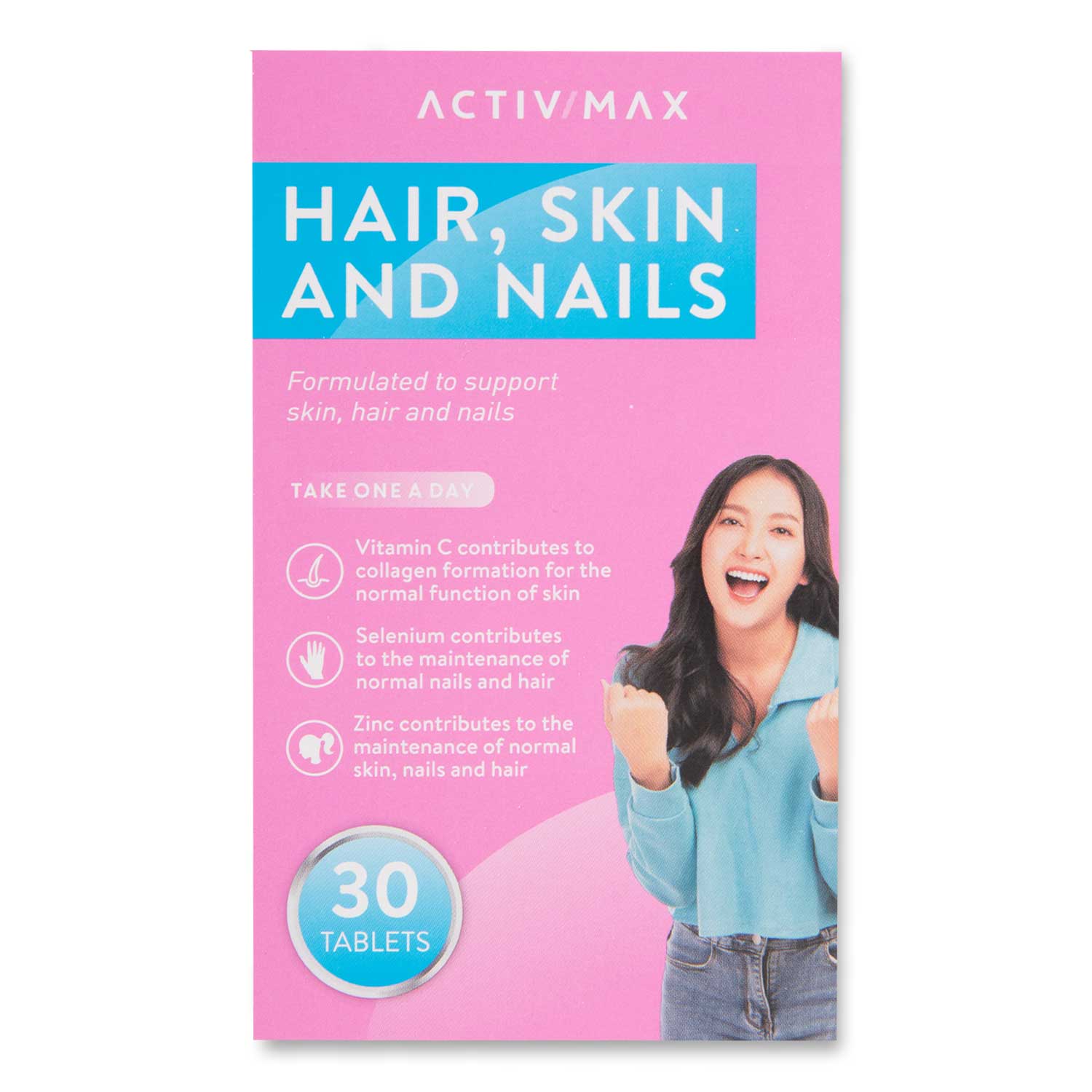 Activ Max Hair, Skin And Nails Health Tablets 30 Pack