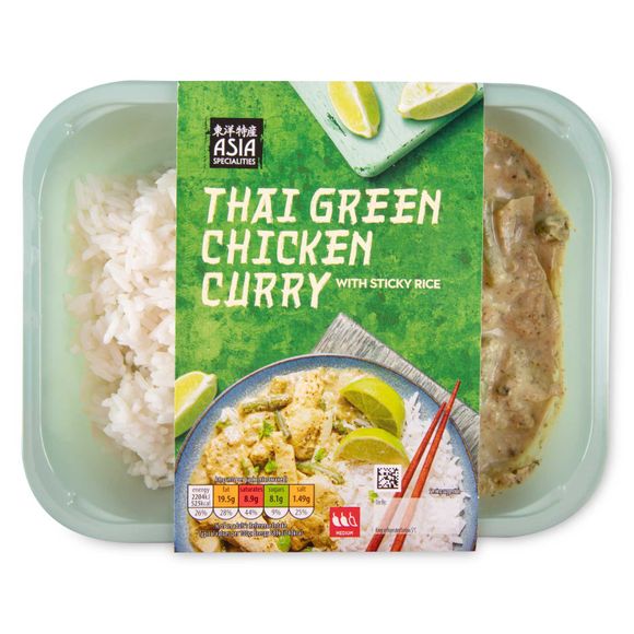 Inspired Cuisine Thai Inspired Green Chicken Curry With Sticky Rice 400g