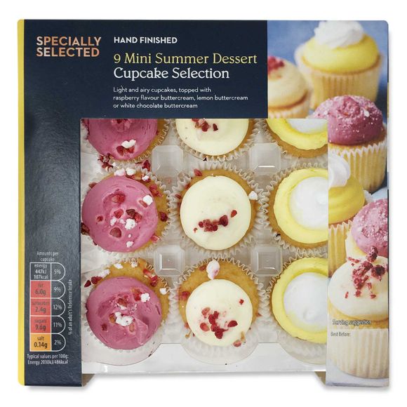 Specially Selected Mini Summer Dessert Cupcake Selection 198g/9 Pack