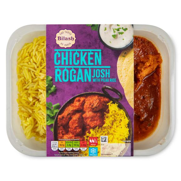 Bilash The Taste Of India Chicken Rogan Josh With Pilau Rice 400g