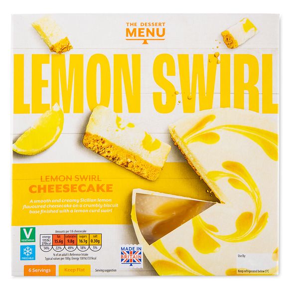 Dessert Menu Lemon Swirl Cheesecake 500g