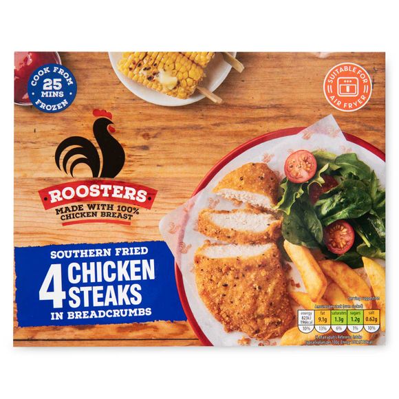 Roosters Southern Fried Chicken Steaks 380g/4 Pack