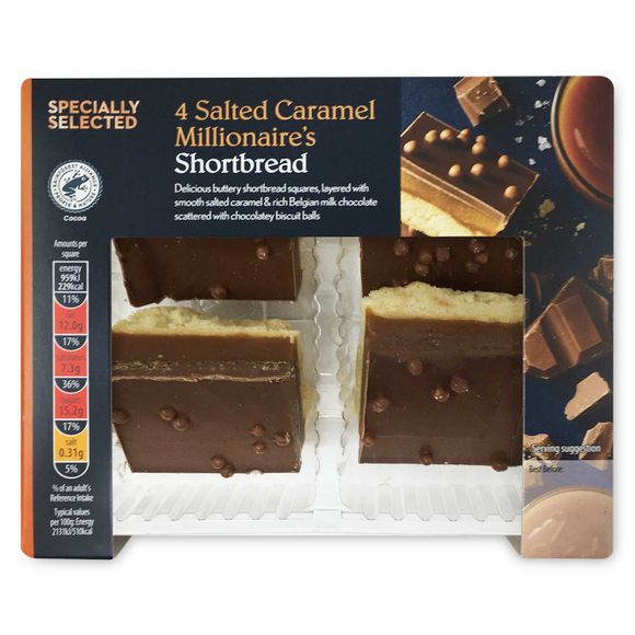 Specially Selected Salted Caramel Millionaire's Shortbread 180g/4 Pack