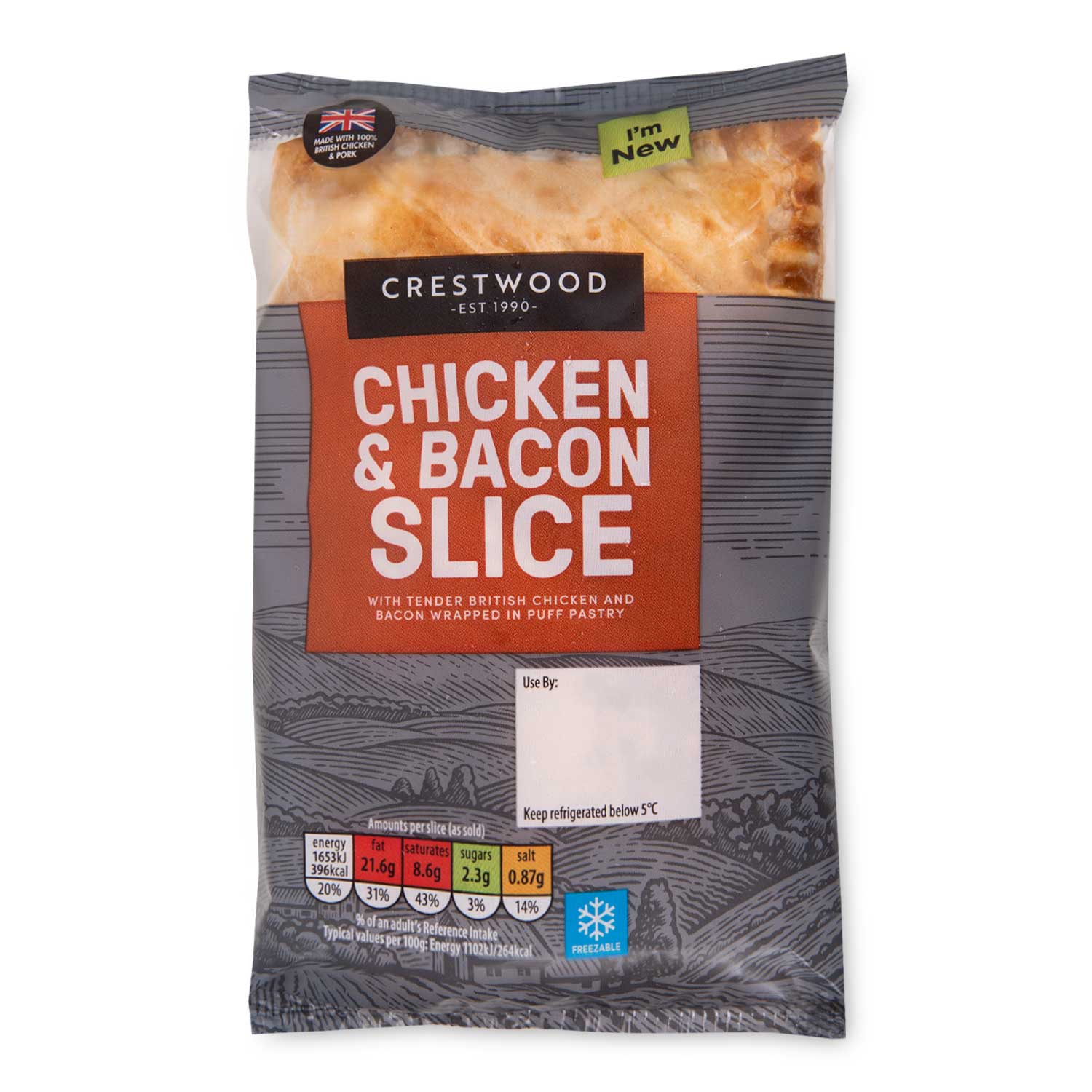 Crestwood Chicken & Bacon Slice 150g