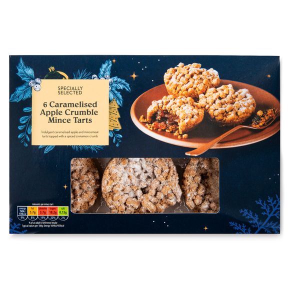 Specially Selected Caramelised Apple Crumble Mince Tarts 265g/6 Pack