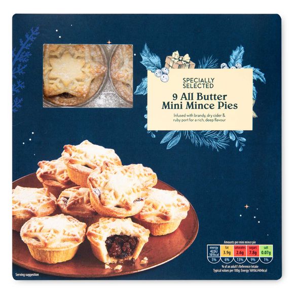 Specially Selected All Butter Mini Mince Pies 224g/9 Pack