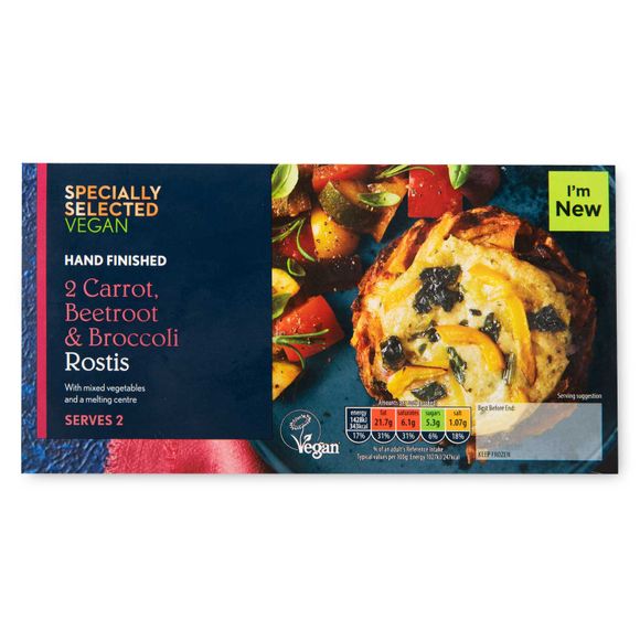 Specially Selected Carrot, Beetroot & Broccoli Rostis 2 Pack/300g