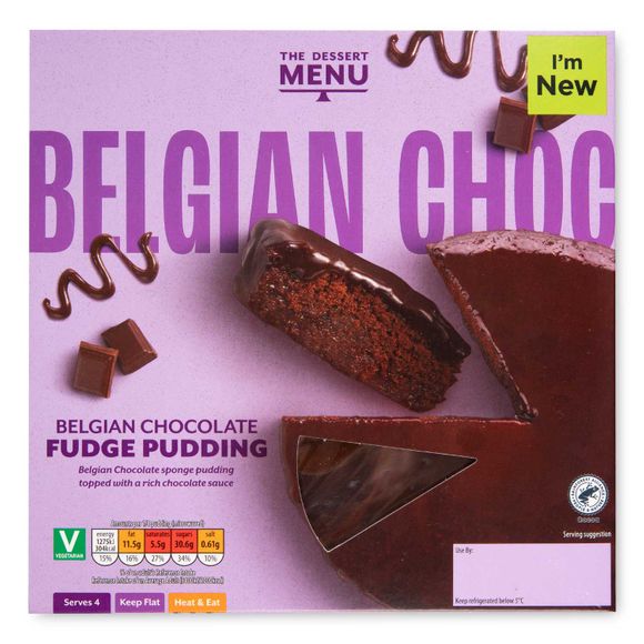 Dessert Menu Belgian Chocolate Fudge Pudding 400g