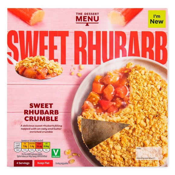 Dessert Menu Sweet Rhubarb Crumble 500g