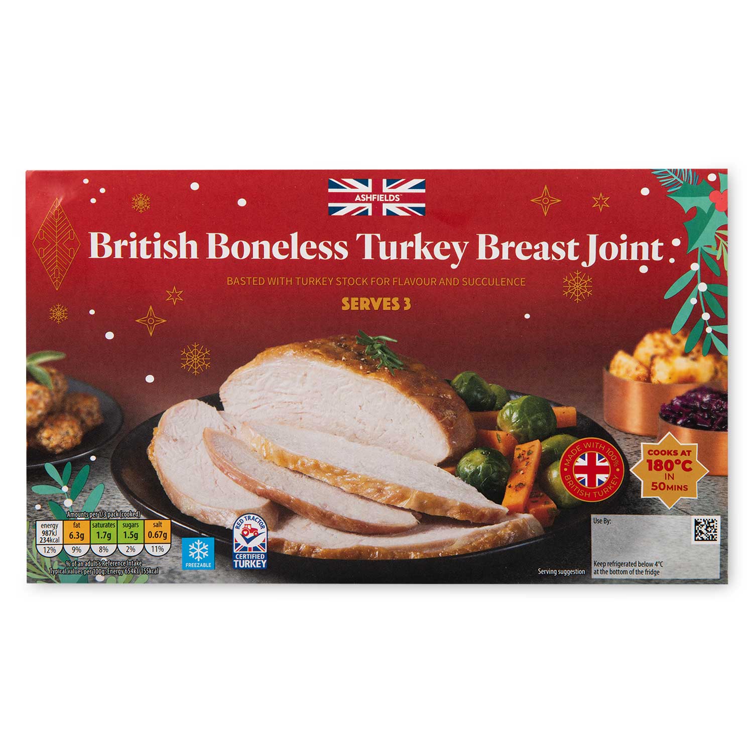 Ashfields British Boneless Turkey Breast Joint 500g