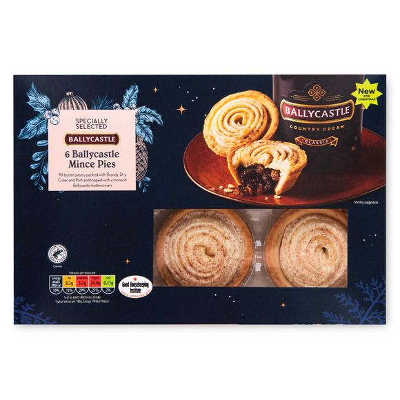 Specially Selected Ballycastle Mince Pies 297g/6 Pack